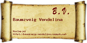 Baumzveig Vendelina névjegykártya